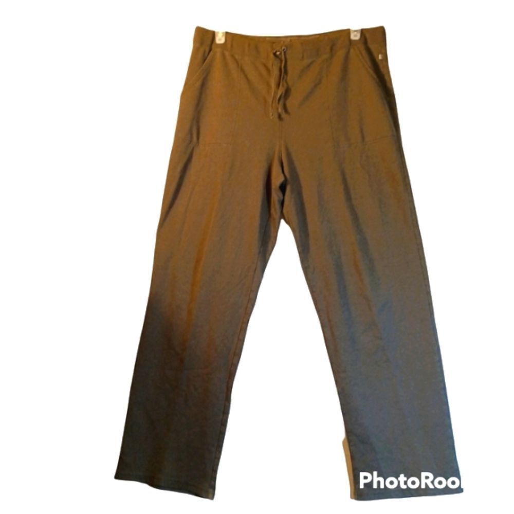 Chico's Zenergy Olive Green Soft Stretchy Pocket Sweat Pants sz L